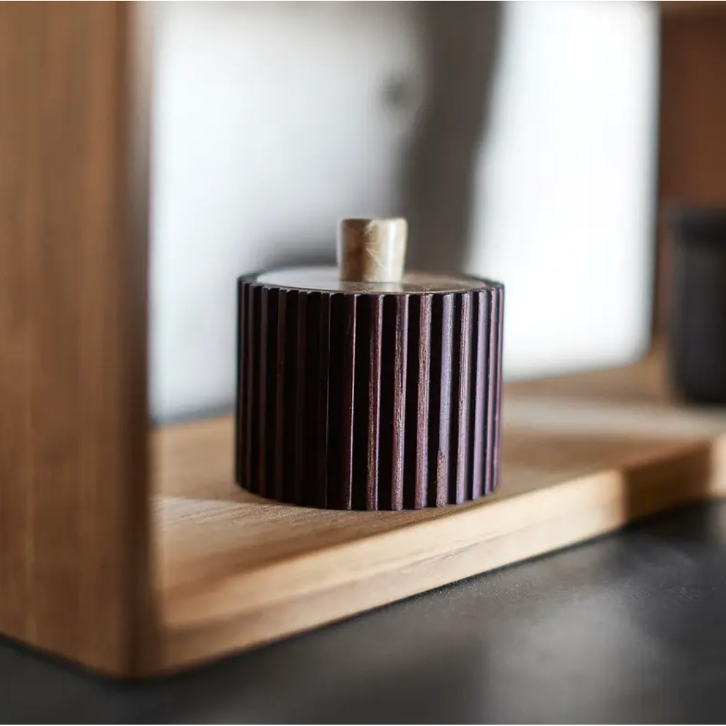 voorraadpotje met deksel hout