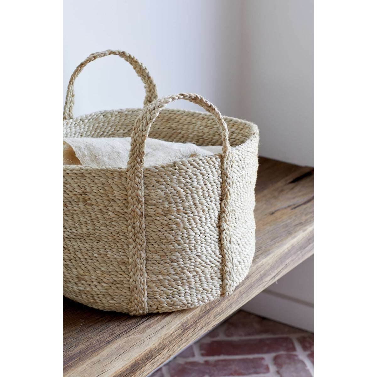 Jute basket round small