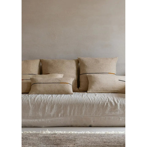 Kussen sema ochre black line 40x60cm