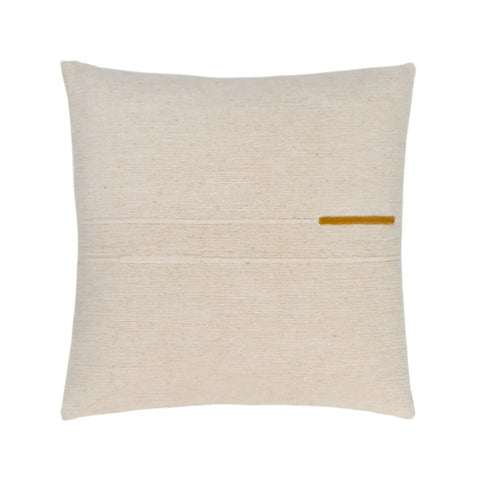 Kussen sema ochre double white line 60x60cm