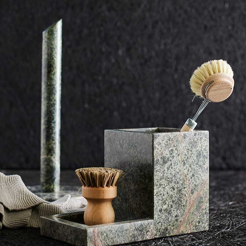 Dishwasher holder green marble