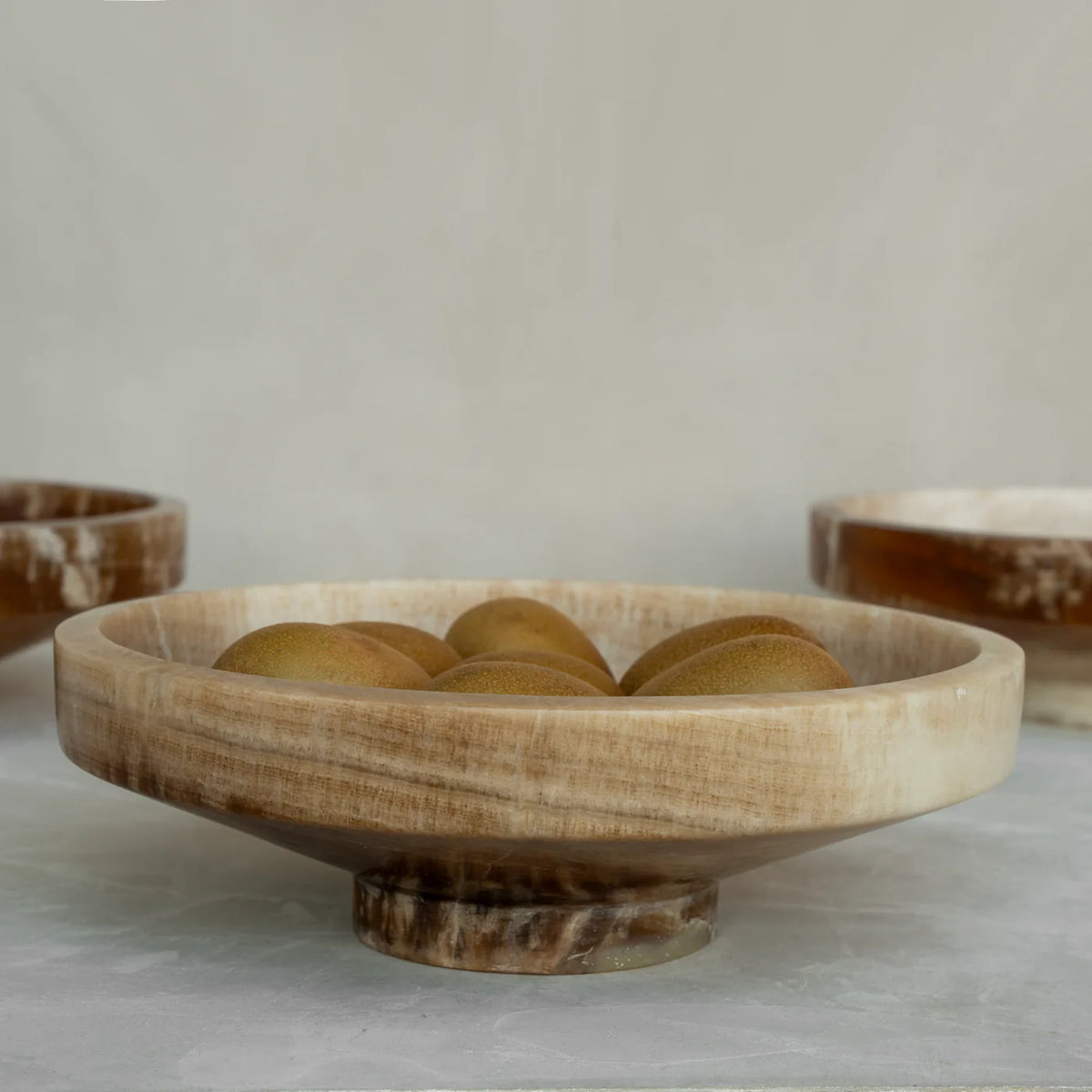 Onyx bowl met voet ø26cm