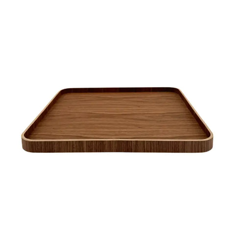 Plateau square walnut