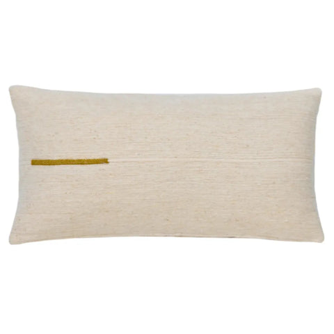 Kussen sema ochre white line 30x60cm