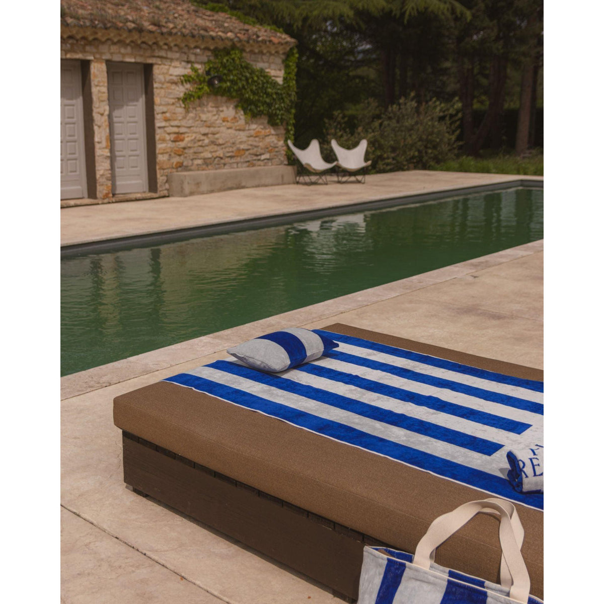 Strandlaken mykonos blue 100x200cm