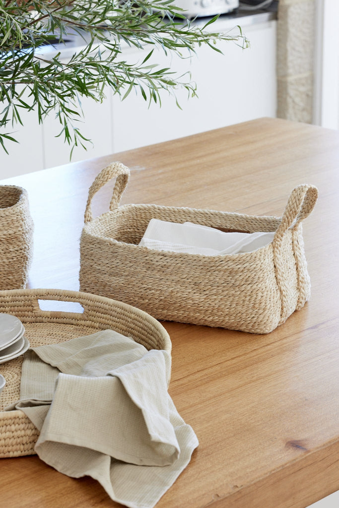 jute tray basket small