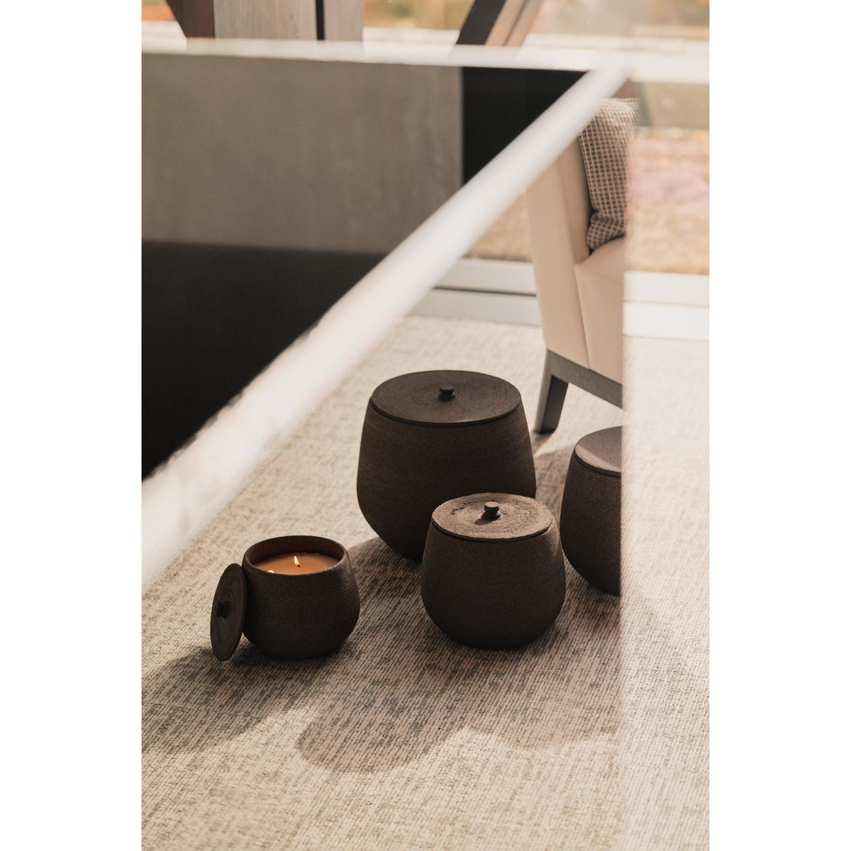 Geurkaars Sole indoor zwart S