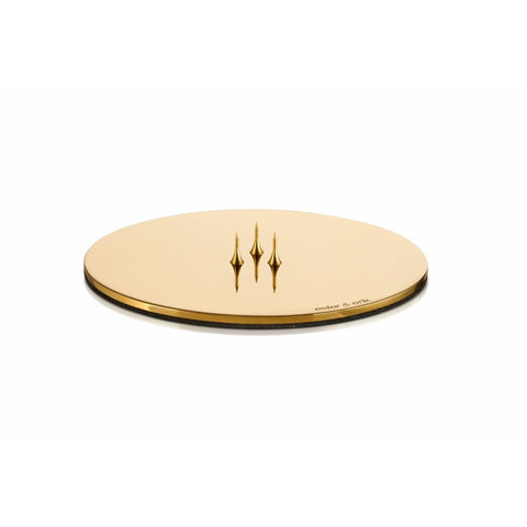 Candle plate shiny gold  Ø 12cm