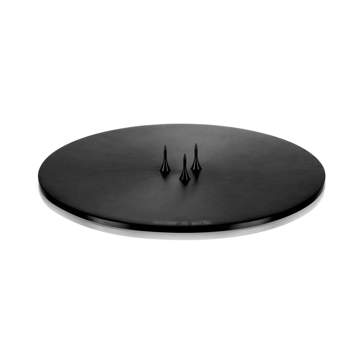 Candle plate mat black Ø12cm
